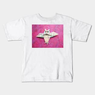 Origami plaid owl Kids T-Shirt